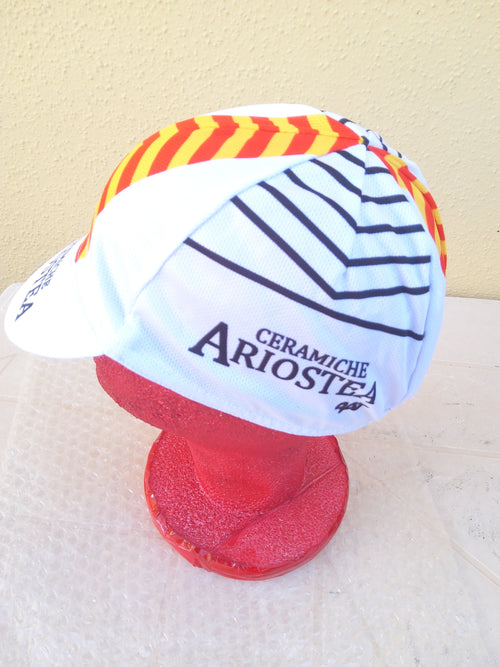 Cycling Cap Soft Elastic Head Gear Vintage Team "Ceramiche Ariostea"